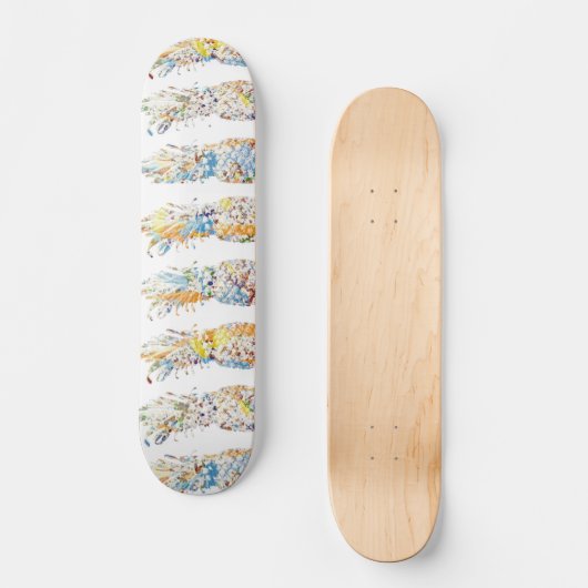 Ananas-Muster Skateboard (Vorderseite)