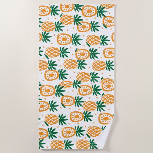 Ananas-Muster Strandtuch (Vorderseite)