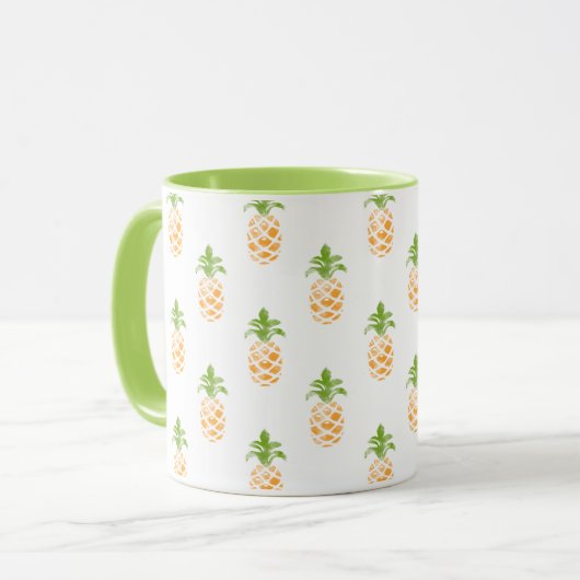 Ananas-Muster Tasse (Vorderseite Links)