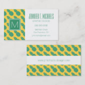 Ananas-Muster Visitenkarte (Vorne/Hinten)
