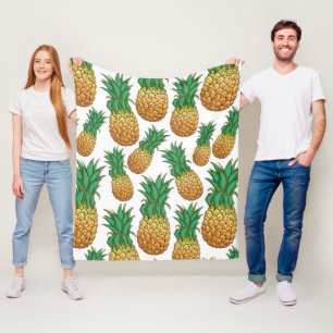 Ananas Muster Vliesdecke Fleecedecke