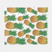 Ananas Muster Vliesdecke Fleecedecke (Vorderseite (Horizontal))