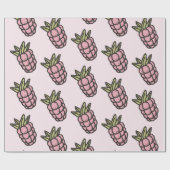 Ananas Muster Y2K Retro Funky Geschenkpapier (Flach)