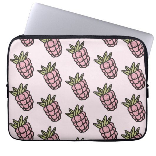Ananas Muster Y2K Retro Funky Laptopschutzhülle (Vorderseite)