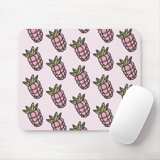 Ananas Muster Y2K Retro Funky Mousepad (Mit Mouse)