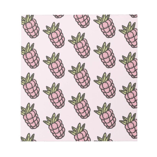 Ananas Muster Y2K Retro Funky Notizblock (Vorderseite)