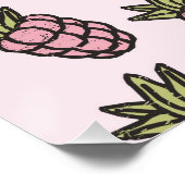 Ananas Muster Y2K Retro Funky Poster (Ecke)