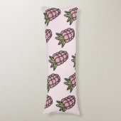 Ananas Muster Y2K Retro Funky Seitenschläferkissen (Vorderseite Vertikal)