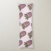 Ananas Muster Y2K Retro Funky Seitenschläferkissen (Rückseite (Vertikal))