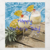 Ananas-Mutter Weinetikett (Einzelnes Label)