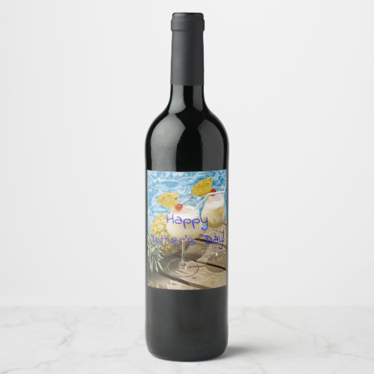 Ananas-Mutter Weinetikett (Vorderseite)