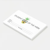 Ananas-Nachhinweise zur Verleihung eines Studenten Post-it Klebezettel (angewinkelt)