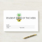 Ananas-Nachhinweise zur Verleihung eines Studenten Post-it Klebezettel (Auf Schreibtisch)