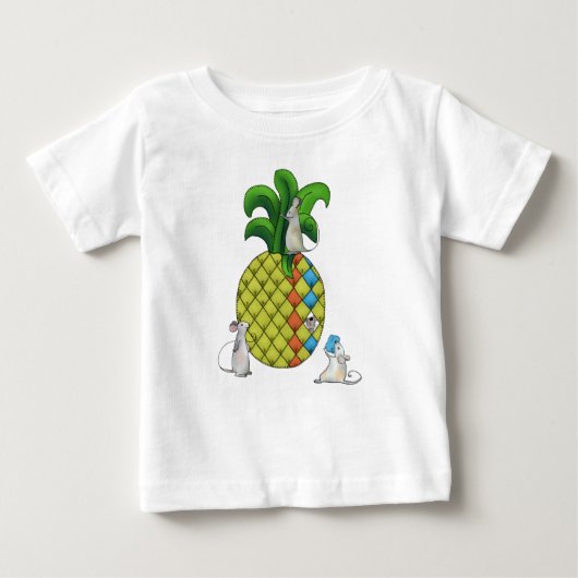 Ananas nähen baby t-shirt (Vorderseite)
