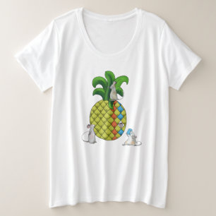 Ananas nähen große größe T-Shirt