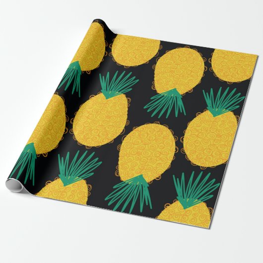 Ananas nahtlos abstraktes Muster. zeitgemäß Geschenkpapier (Ungerollt)