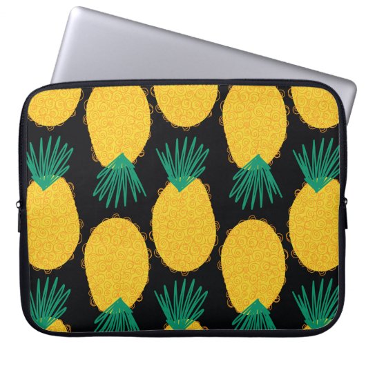 Ananas nahtlos abstraktes Muster. zeitgemäß Laptopschutzhülle (Vorderseite)