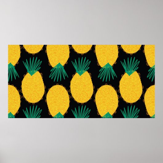 Ananas nahtlos abstraktes Muster. zeitgemäß Poster (Vorne)