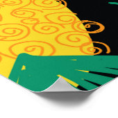 Ananas nahtlos abstraktes Muster. zeitgemäß Poster (Ecke)