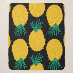 Ananas nahtlos abstraktes Muster. zeitgemäß Sherpadecke