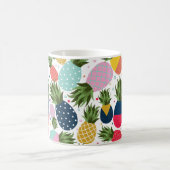 Ananas nahtlose Musterillustrierung, farbig Kaffeetasse (Mittel)