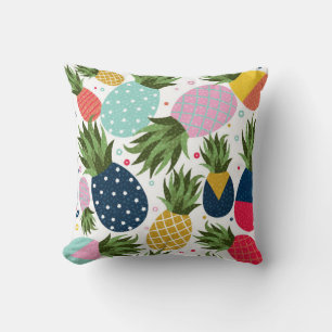 Ananas nahtlose Musterillustrierung, farbig Kissen