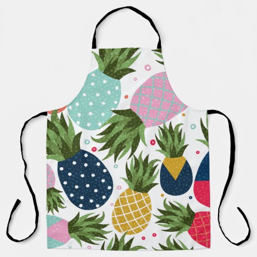 Ananas nahtlose Musterillustrierung, farbig Schürze (Vorderseite)