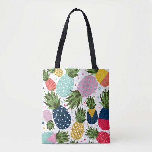 Ananas nahtlose Musterillustrierung, farbig Tasche (Vorderseite)