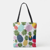 Ananas nahtlose Musterillustrierung, farbig Tasche (Rückseite)