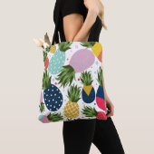 Ananas nahtlose Musterillustrierung, farbig Tasche (Von Nahem)