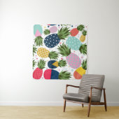 Ananas nahtlose Musterillustrierung, farbig Wandteppich (Beispiel (Horizontal))