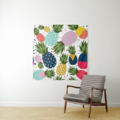 Ananas nahtlose Musterillustrierung, farbig Wandteppich (Beispiel)