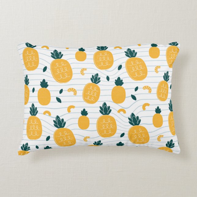 Ananas nahtloses Muster Dekokissen (Vorderseite)