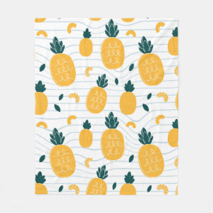 Ananas nahtloses Muster Fleecedecke