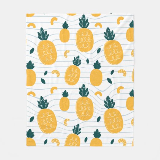 Ananas nahtloses Muster Fleecedecke (Vorderseite)
