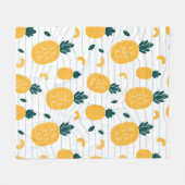 Ananas nahtloses Muster Fleecedecke (Vorderseite (Horizontal))