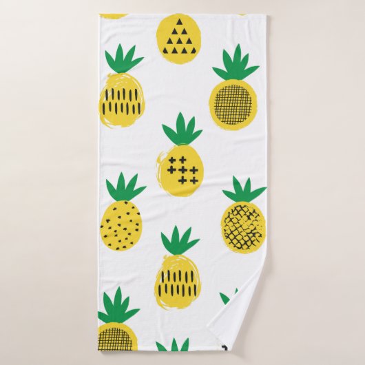 Ananas nahtloses Muster. Kinderdesign. Badehandtuch (Badehandtuch)