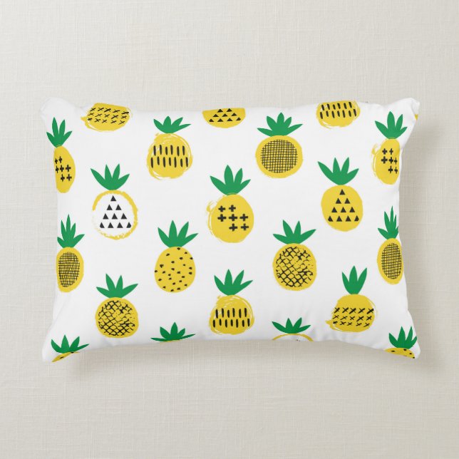 Ananas nahtloses Muster. Kinderdesign.  Dekokissen (Vorderseite)