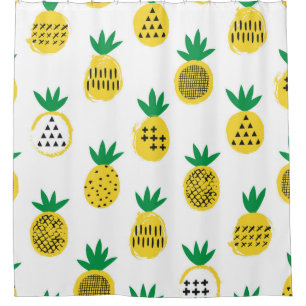 Ananas nahtloses Muster. Kinderdesign. Duschvorhang