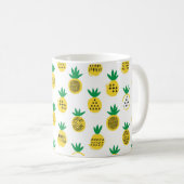Ananas nahtloses Muster. Kinderdesign.  Kaffeetasse (VorderseiteRechts)
