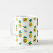 Ananas nahtloses Muster. Kinderdesign.  Kaffeetasse (Vorderseite Links)