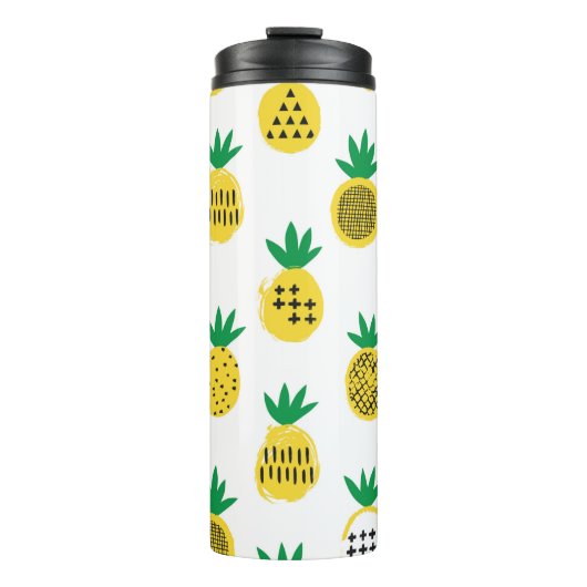 Ananas nahtloses Muster. Kinderdesign. Thermosbecher (Vorderseite)