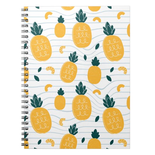 Ananas nahtloses Muster Notizblock (Vorderseite)