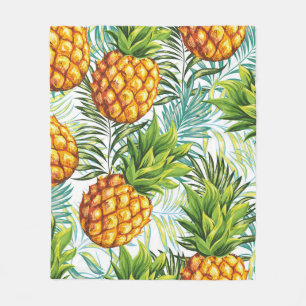 Ananas. Nahtloses Muster. Vintages Blumenpatt Fleecedecke