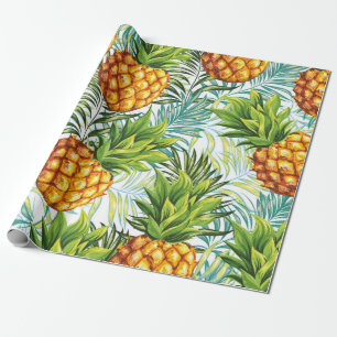 Ananas. Nahtloses Muster. Vintages Blumenpatt Geschenkpapier
