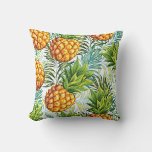 Ananas. Nahtloses Muster. Vintages Blumenpatt Kissen
