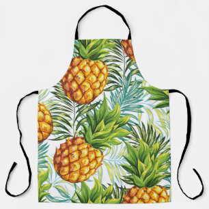 Ananas. Nahtloses Muster. Vintages Blumenpatt Schürze