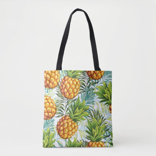 Ananas. Nahtloses Muster. Vintages Blumenpatt Tasche (Vorderseite)