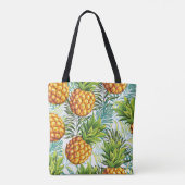 Ananas. Nahtloses Muster. Vintages Blumenpatt Tasche (Rückseite)