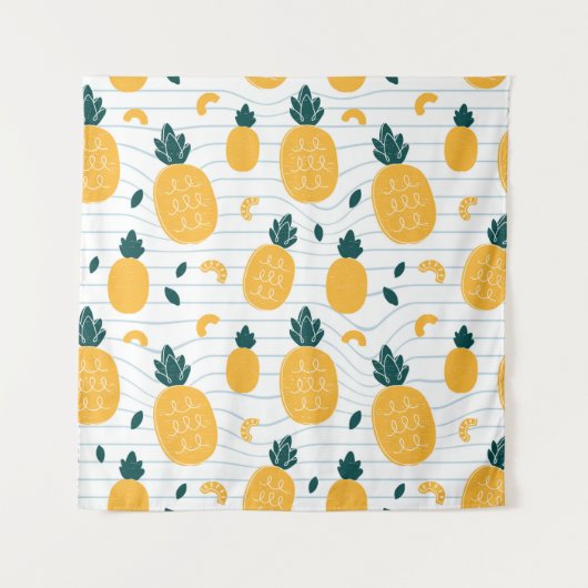 Ananas nahtloses Muster Wandteppich (Vorderseite)